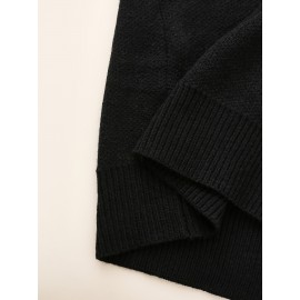 [Soft Thermal Sweater] Soft & Comfortable Women's Thermal Round-Neck Loose Fit Long Sleeve Sweater | All-Season Casual Top, Solid Color, Easy Care Hand Wash/Dry Clean, Medium Stretch, Clean Design