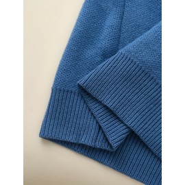 [Soft Thermal Sweater] Soft & Comfortable Women's Thermal Round-Neck Loose Fit Long Sleeve Sweater | All-Season Casual Top, Solid Color, Easy Care Hand Wash/Dry Clean, Medium Stretch, Clean Design