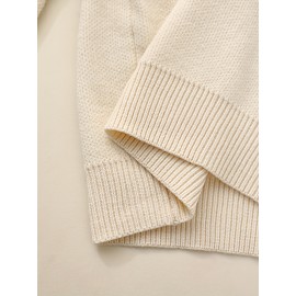 [Soft Thermal Sweater] Soft & Comfortable Women's Thermal Round-Neck Loose Fit Long Sleeve Sweater | All-Season Casual Top, Solid Color, Easy Care Hand Wash/Dry Clean, Medium Stretch, Clean Design