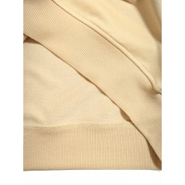 [Graphic Print Sweatshirt] Polyester Women's Puerto Rico Graphic Print Sweatshirt | Oversized Fit, Crew Neck Long Sleeve Pullover, Geometric Pattern with Applique Detail | Casual for Fall/Winter, Machine Washable