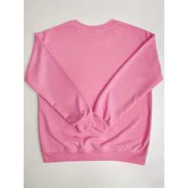 [Graphic Print Sweatshirt] Polyester Women's Puerto Rico Graphic Print Sweatshirt | Oversized Fit, Crew Neck Long Sleeve Pullover, Geometric Pattern with Applique Detail | Casual for Fall/Winter, Machine Washable