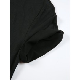 Disney Minnie Mouse 32nd Birthday T-Shirt - Black Casual Short Sleeve Tee with Pink Bow & Red Accents, Lightweight Polyester, Perfect Gift for Disney Fans, Spring/Summer Wear, Disney Shirts