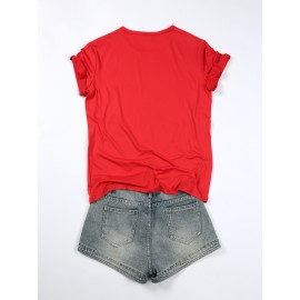 Disney Minnie Mouse 32nd Birthday T-Shirt - Black Casual Short Sleeve Tee with Pink Bow & Red Accents, Lightweight Polyester, Perfect Gift for Disney Fans, Spring/Summer Wear, Disney Shirts