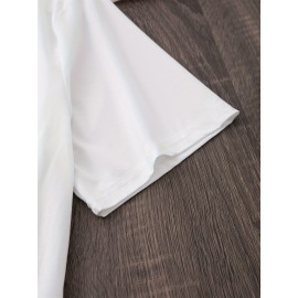 Women'S Y2K Graphic Tee - Cute Cartoon Character Design, 100% Polyester Casual Summer T-Shirt, Loose Fit, Easy Care, Vibrant Yellow with Black Outlines, Perfect for Casual Attire