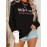 [Graphic Print Sweatshirt] Polyester Women's Puerto Rico Graphic Print Sweatshirt | Oversized Fit, Crew Neck Long Sleeve Pullover, Geometric Pattern with Applique Detail | Casual for Fall/Winter, Machine Washable